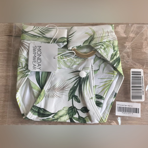 NWT Monday Swimwear Antigua Bottoms Swimsuit Bikini Gold Circle High Cut… - Picture 8 of 9